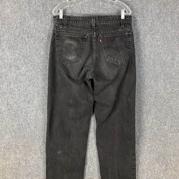 Vintage Levi's Jeans Men's 34x36 550 90s Charcoal Gray Denim Relaxed Fit Tapered - Picture 6 of 9